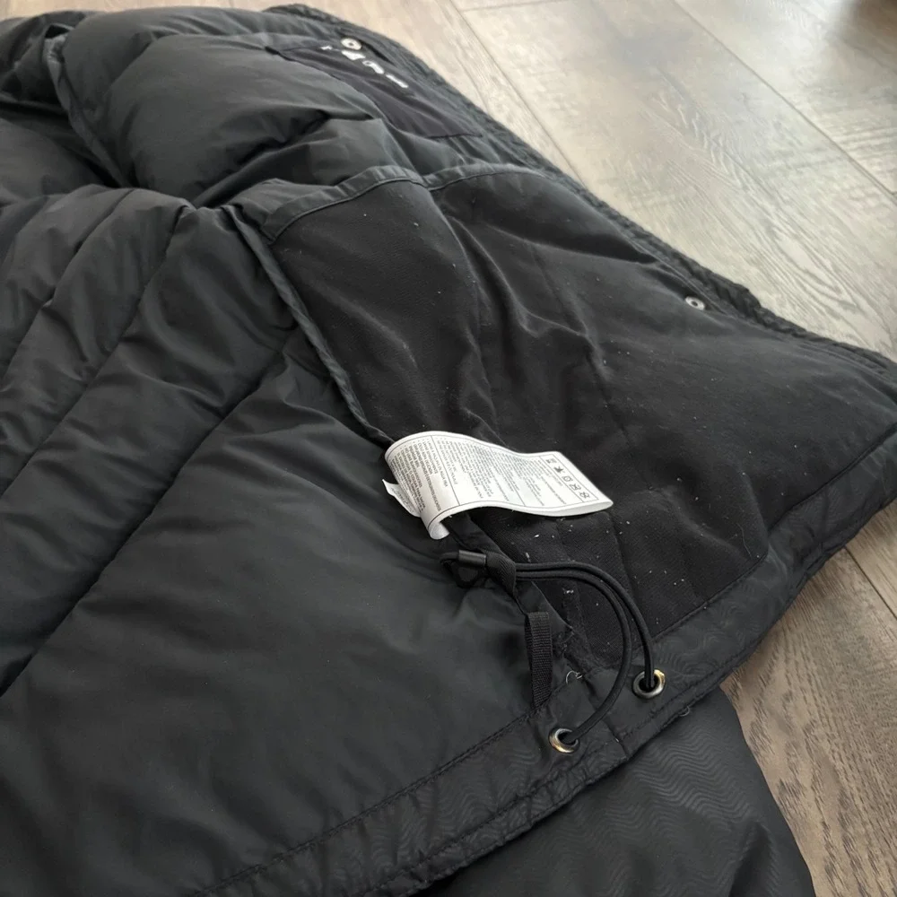 Nike‎ Puffer Jacket Girls Large 12-14 Black Good Chevron Quilted Down Coat